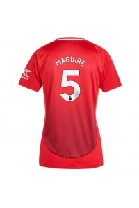 Fotbalové Dres Manchester United Harry Maguire #5 Dámské Domácí Oblečení 2024-25 Krátký Rukáv